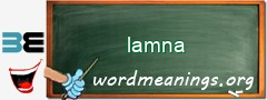 WordMeaning blackboard for lamna